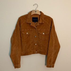 American Eagle corduroy cropped trucker jacket